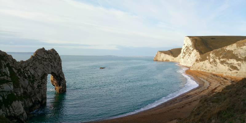 Durdle Door out to sea